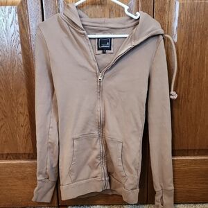 Casual Chelsea Debour Tan Zip-Up Hoodie